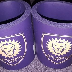 Set of 2 Orlando City Foam Can Cooler New